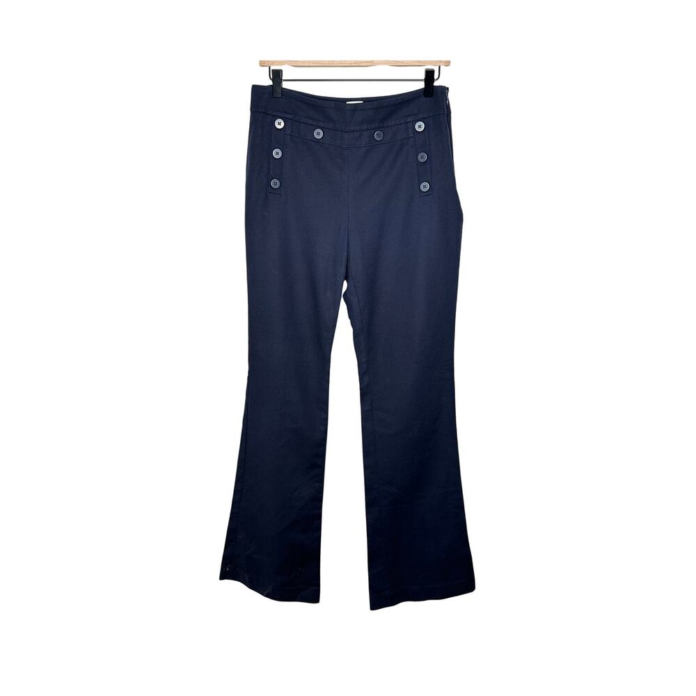 Cabi Mariner Blue Sailor Trouser Pants 8 High Rise Bootcut Flare Nautical Career